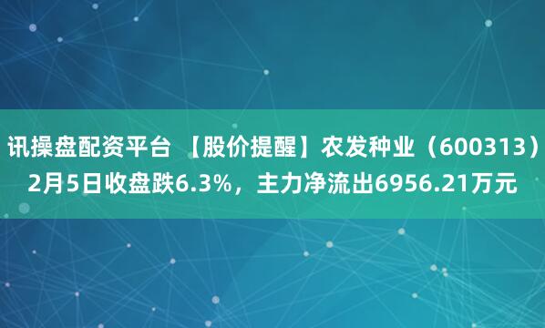 讯操盘配资平台 【股价提醒】农发种业（600313）2月5日收盘跌6.3%，主力净流出6956.21万元